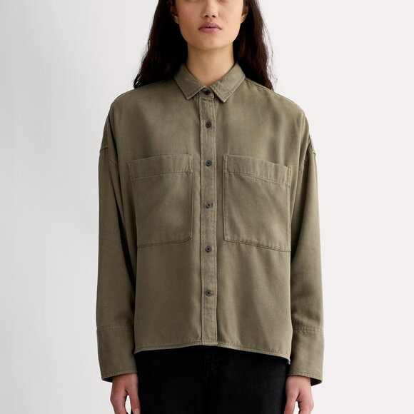 Everlane The Boxy Overshirt in Buttersoft in Kalamata Size X-Small